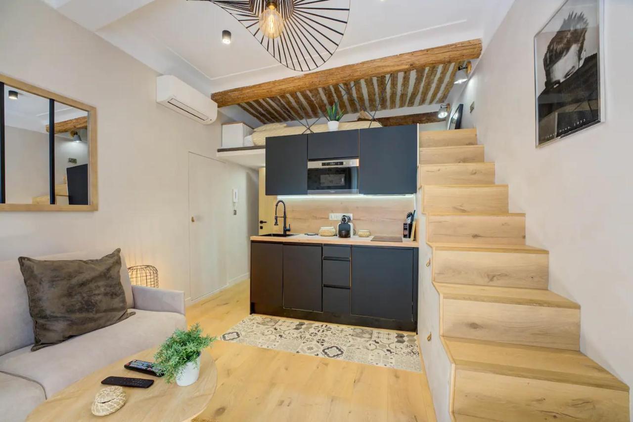 Apartament Duplex Studio Apt Mezzanine Near Shops & Cafes Antibes Zewnętrze zdjęcie